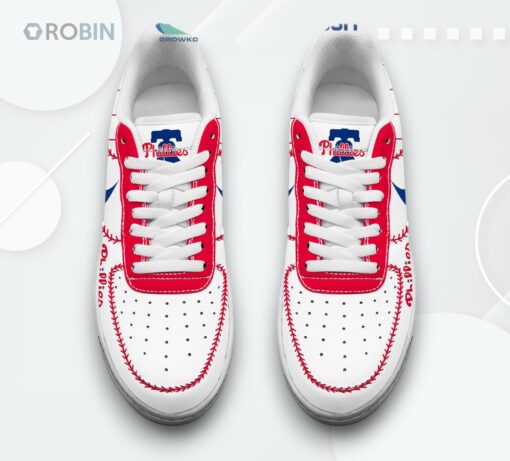 Custom Philadelphia Phillies Air Force 1 Shoes   Personalized Fan Design