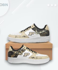 Custom Purdue Boilermakers Air Force 1 Shoes   Personalized Fan Apparel
