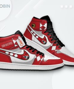 Custom Red Ranger Jordan 1 High – Fan Art Sneakers