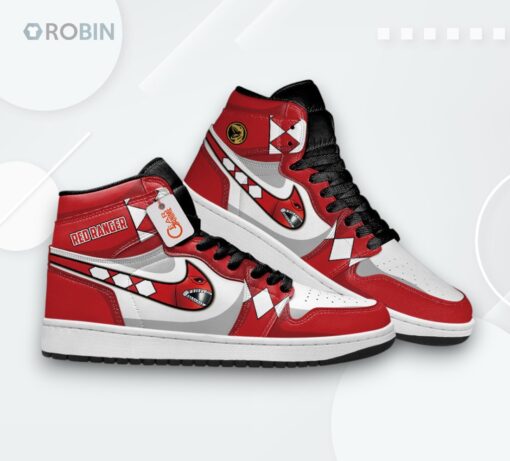 Custom Red Ranger Jordan 1 High – Fan Art Sneakers