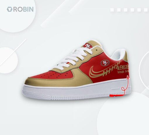 Custom San Francisco 49ers Air Force 1 Sneakers – Personalized NFL Design