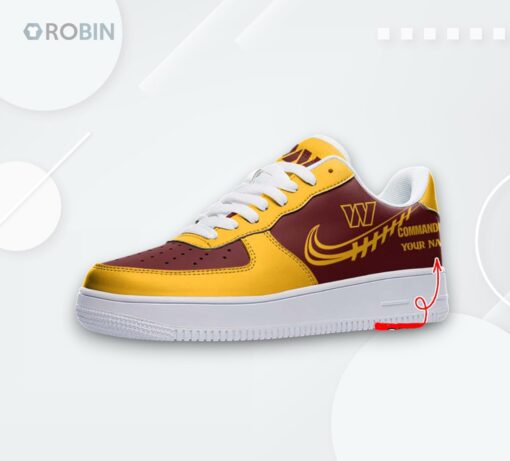 Custom Washington Commanders Air Force 1 Sneakers   Personalized Team Design