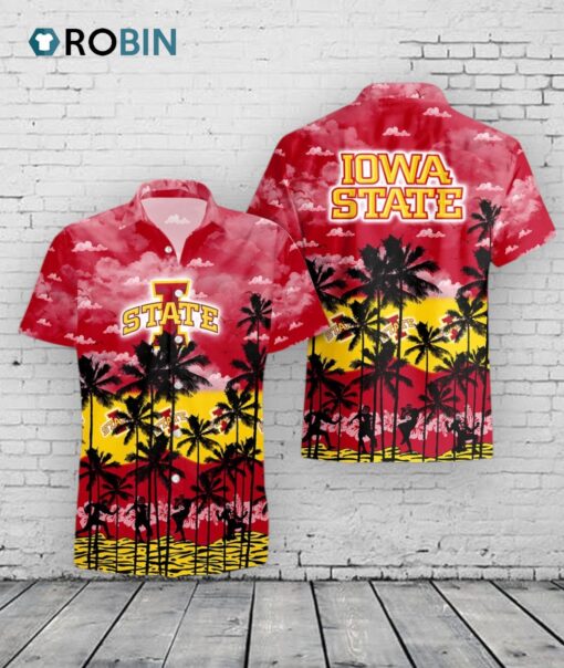 Cyclones Hawaiian Shirt Palm Tree Iowa State ISU