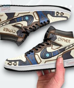 Cypher Valorant Agent Jordan 1 High Sneakers For Gamer MN13 Cypher Valorant Agent Jordan 1 High Sneakers For Gamer MN13