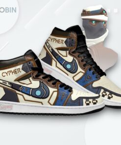 Cypher Valorant Agent Jordan 1 High Sneakers For Gamer MN13 Cypher Valorant Agent Jordan 1 High Sneakers For Gamer MN13