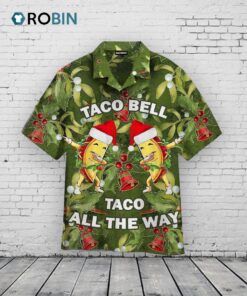 Dabbing Taco Christmas Hawaiian Shirt –  Mexican Taco Bell Xmas