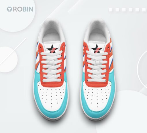 David Bowie Stardust Air Force 1 Shoes   Unique Star Print Design