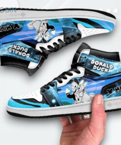 Daisy & Donald Silhouette Jordan 1 High – Custom Cartoon Sneakers