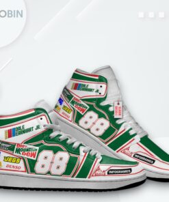 Dale Earnhardt Jr. Jordan 1 High #88 Dew Car Racing Sneakers Dale Earnhardt Jr. Jordan 1 High #88 Dew Car Racing Sneakers