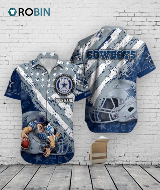 Dallas Cowboys American Flag Hawaiian Shirt