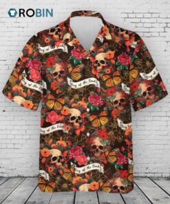 Day of the Dead Hawaiian Shirt –  Mexican Sugar Skull Men’s Aloha Shirt