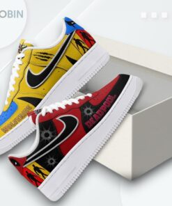 Deadpool & Wolverine Graphic Air Force 1 Sneakers for Superhero Fans Deadpool & Wolverine Graphic Air Force 1 Sneakers for Superhero Fans
