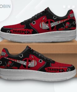 Deadpool Inspired Graphic Air Force 1 Sneakers for Fans Deadpool Inspired Graphic Air Force 1 Sneakers for Fans