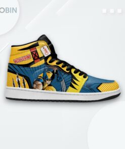Deadpool Wolverine Custom Jordan 1 High Top Sneakers Deadpool Wolverine Custom Jordan 1 High Top Sneakers