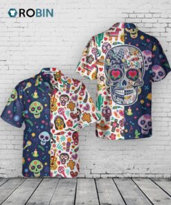Dia De Los Muertos Hawaiian Shirt –  Mexican Skulls & Flowers