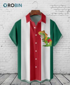 Dinosaur Cinco De Mayo Hawaiian Shirt –  Mexican Dino Aloha Shirt