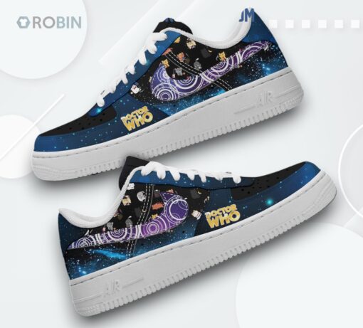 Doctor Who Galaxy Star Printed Air Force 1 Shoes   Unique Theme Sneakers