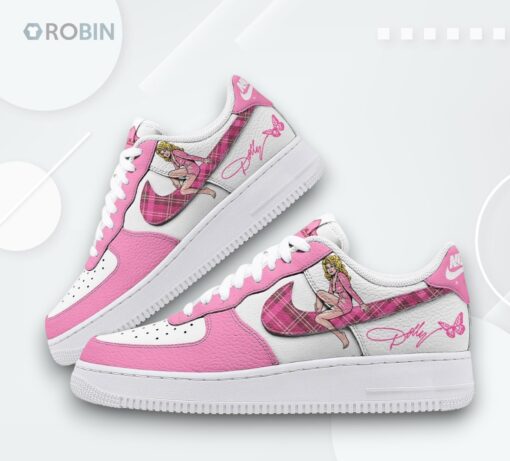 Dolly Parton Butterfly Design Air Force 1 Sneakers   Unique & Stylish Footwear