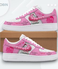 Dolly Parton Diamond Christmas Air Force 1 Shoes   Unique Holiday Design