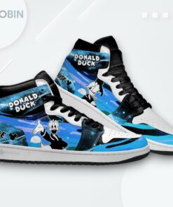 Donald Duck Jordan 1 High – Custom Silhouette Sneakers Donald Duck Jordan 1 High – Custom Silhouette Sneakers