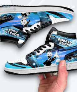 Donald Duck Jordan 1 High – Custom Silhouette Sneakers Donald Duck Jordan 1 High – Custom Silhouette Sneakers