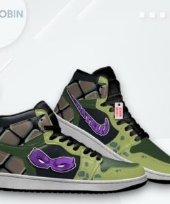 Donatello TMNT Sneakers Jordan 1 High – Ninja Turtle Mask Donatello TMNT Sneakers Jordan 1 High – Ninja Turtle Mask