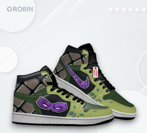 Donatello TMNT Sneakers Jordan 1 High – Ninja Turtle Mask