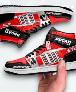 Ducati Jordan 1 High Top Sneakers – Desmosedici GP7 Moto Custom Ducati Jordan 1 High Top Sneakers – Desmosedici GP7 Moto Custom