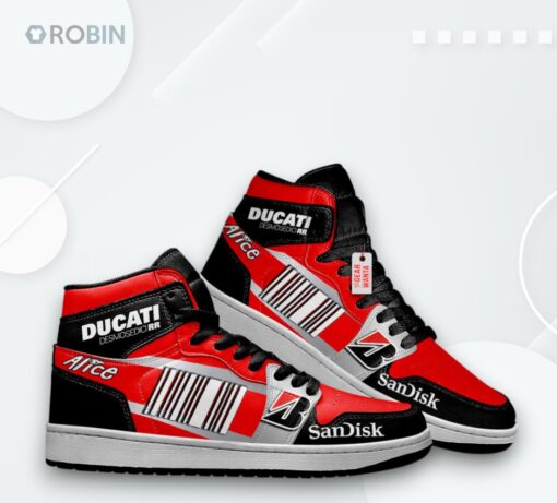 Ducati Jordan 1 High Top Sneakers – Desmosedici GP7 Moto Custom