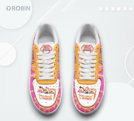 Dunkin’ Donuts Air Force 1 Shoes with Just Donut Print Design