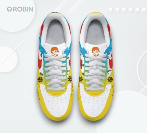 Ed Sheeran Christmas Air Force 1 Shoes   Mathematics Design