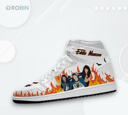 Eddie Munson Rock Show Custom Sneakers – Stranger Things Jordan 1 High