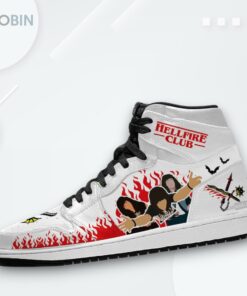 Eddie Munson Stranger Things Jordan 1 High – Custom Sneakers Eddie Munson Stranger Things Jordan 1 High – Custom Sneakers