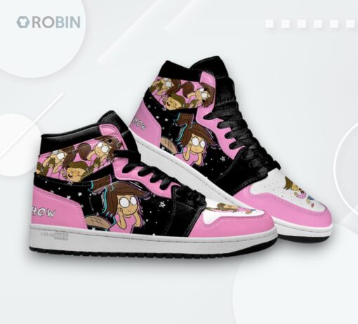 Eileen Roberts Jordan 1 High – Regular Show Cartoon Sneakers