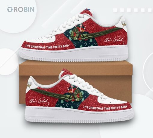 Elvis Presley Christmas Air Force 1 Shoes   Festive Design for Holiday Style