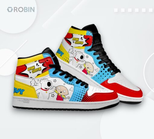 Family Guy Sneakers Stewie & Brian Custom Design Shoes