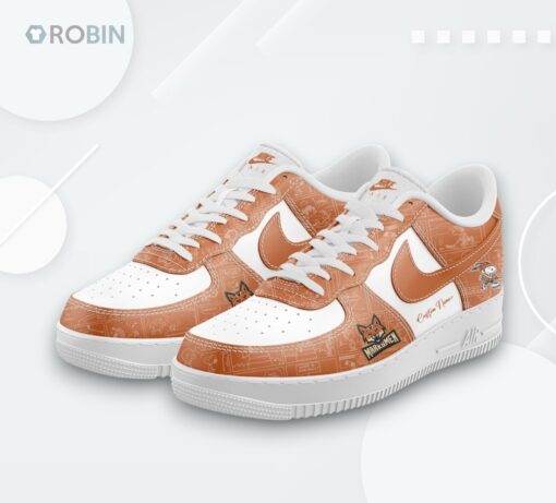Fayetteville Marksmen 75th Anniversary Air Force 1 Shoes with Peanuts Design