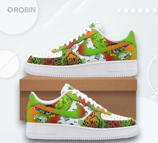 Ferxxo Feid ‘Sorry 4 That’ Air Force 1 Sneakers   Unique Design Shoes