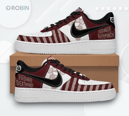 Five Finger Death Punch Air Force 1 Shoes   Wrong Side of Heaven Design