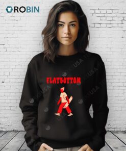 Flat Bottom Red Cartoon Skater Boy Drawstring Shirt