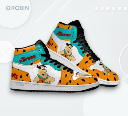 Flintstones Fred Jordan 1 High Top Sneakers – Cartoon Shoe