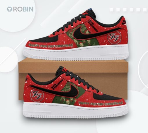Foo Fighters Christmas Air Force 1 Shoes   Unique Holiday Design
