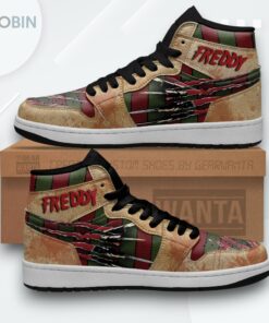 Freddy Krueger Nightmare Elm Street Jordan 1 High Sneakers Freddy Krueger Nightmare Elm Street Jordan 1 High Sneakers
