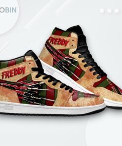 Freddy Krueger Nightmare Elm Street Jordan 1 High Sneakers Freddy Krueger Nightmare Elm Street Jordan 1 High Sneakers