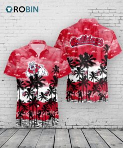 Fresno State Hawaiian Shirt Palms Tree Bulldogs