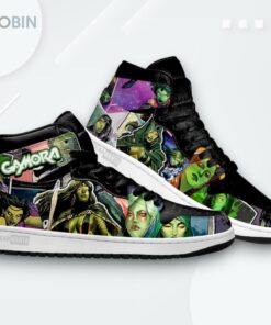 Gamora Avengers Jordan 1 High Sneakers – Printed Design