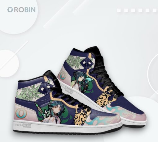 Genshin Impact Xiao Print Sneakers – Anime Gaming Shoes