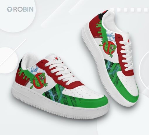 Ghostbusters Slimer Design Air Force 1 Shoes   Unique Monster Inspired Sneakers