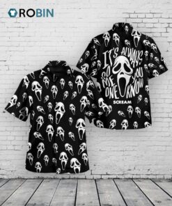 Ghostface Hawaiian Shirt –  Scream Movie Killer Summer Aloha