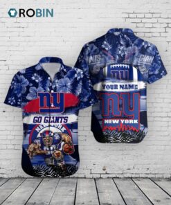 Giants Hawaiian Shirt Mascot Football Aloha NFL